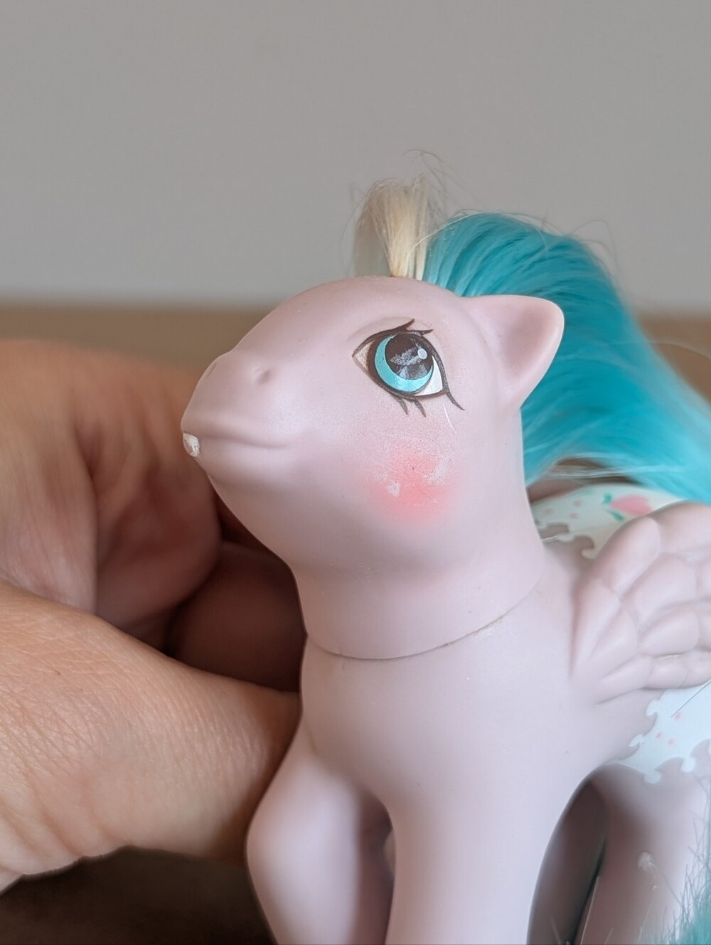 Vintage 1987 G1 MLP Baby Fancy Pants "Dots 'n Hearts" First Tooth Pegasus - Picture 8 of 9